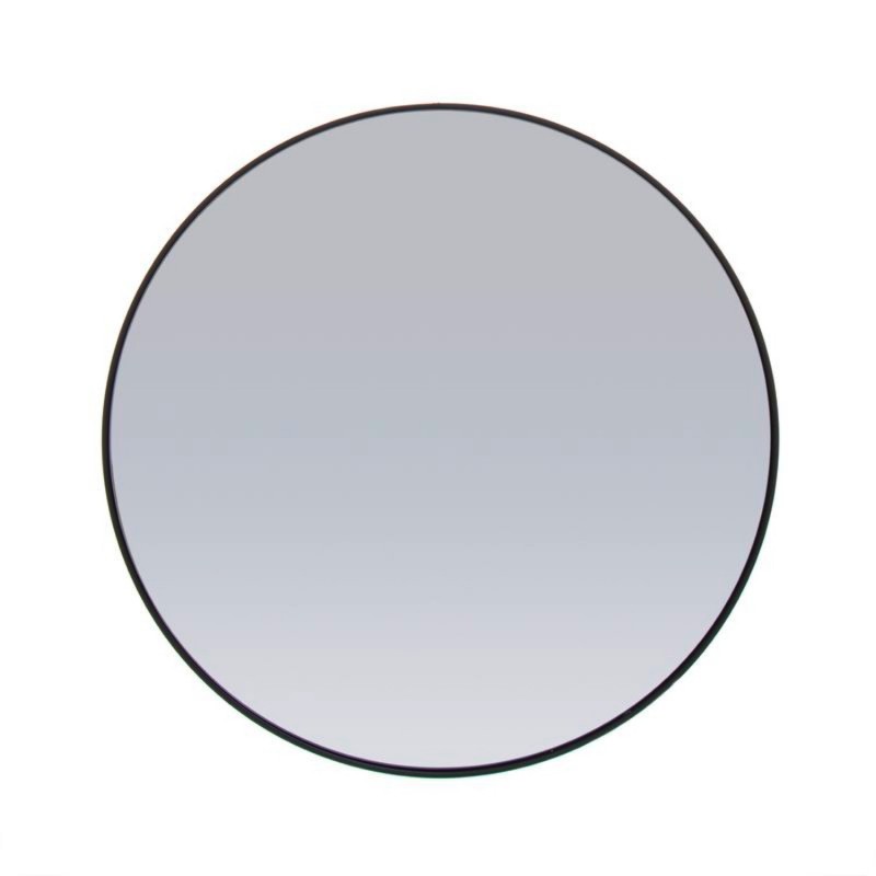 Espejo de Pared Redondo Negro 60 cm