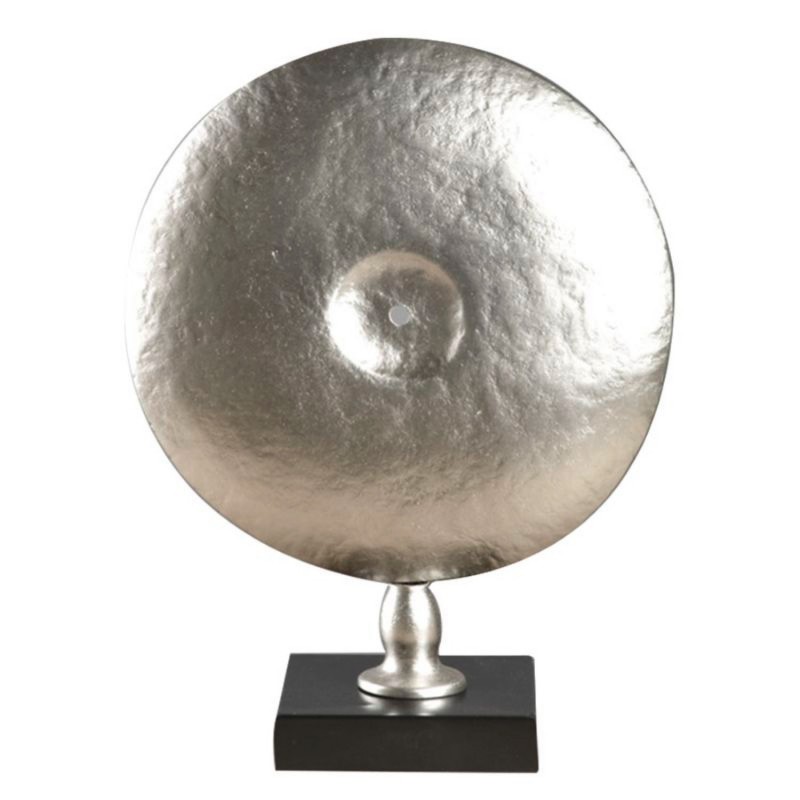 Figura Decorativa Metalica en Peana 38 cm