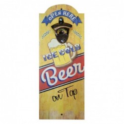 Abrebotellas pared BEER 36 cm MDF y Metal