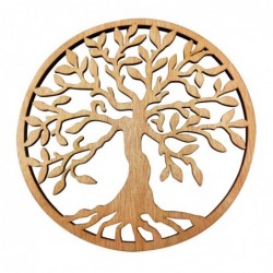 Adorno pared ARBOL DE LA VIDA redondo 30x30 cm Madera