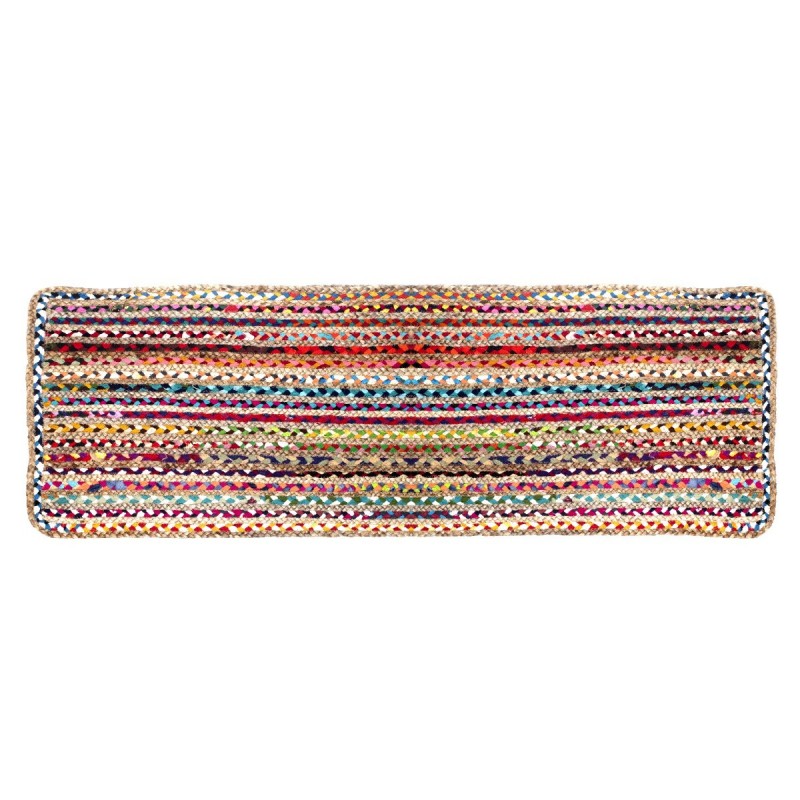Alfombra multicolor 180x60 cm 70% Algodón 30% Yute