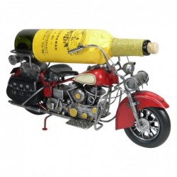 Botellero Individual Figura Decorativa Motocicleta Moto Roja Vintage Retro 40 cm