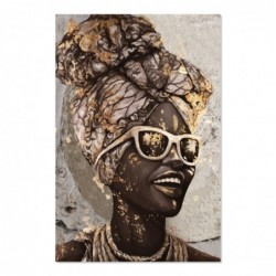 Cuadro Decorativo Mujer Africana Africa 80 cm