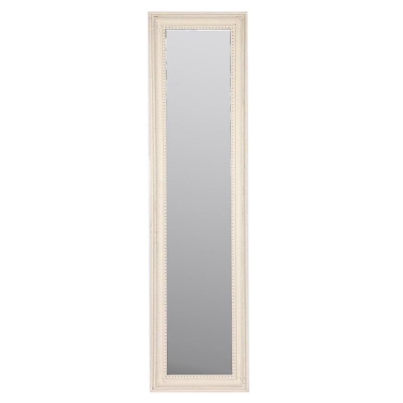 Espejo de Pie Alto con Marco Beige Probador Dormitorio 163 cm