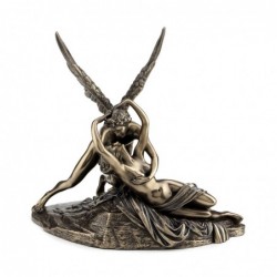 Figura Decorativa Clásica Cupido y Psyche Antonio Canova Amor Abrazo 20 cm