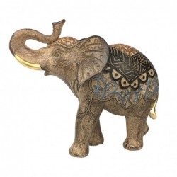 Figura Decorativa Elefante Hindu con Relieve 15 cm