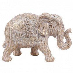 Figura Decorativa Elefante Hindu con Relieve 17 cm