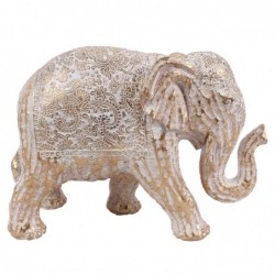 Figura Decorativa Elefante Hindu con Relieve 20 cm