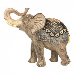 Figura Decorativa Elefante Hindu con Relieve 25 cm