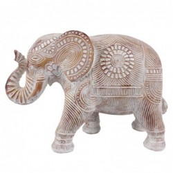 Figura Decorativa Elefante Hindu con Relieve 40 cm