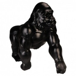 Figura Decorativa Gorila Negro Elegante Resina 55 cm