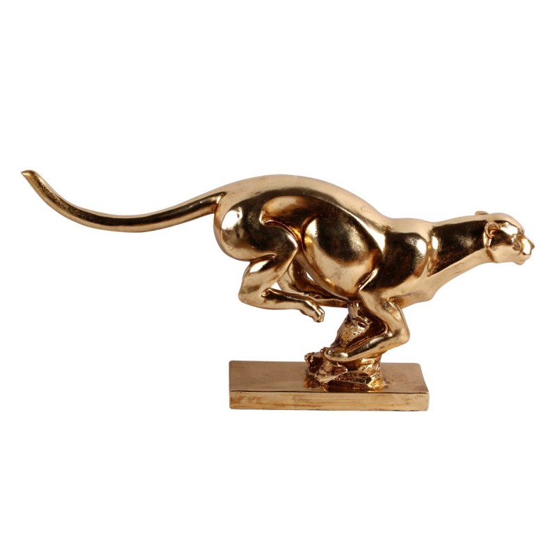 Figura Decorativa Jaguar Guepardo Dorado 47 cm