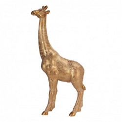 Figura Decorativa Jirafa Dorada Resina 38 cm