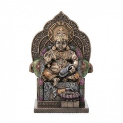 Figura Decorativa Kubera Dios Hindu Riqueza Hinduismo Resina 18 cm