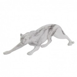 Figura Decorativa Leopardo Blanco Efecto Marmol ?? cm