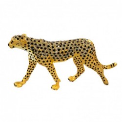 Figura Decorativa Leopardo con Brillantes Dorado 20 cm