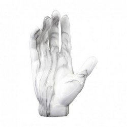 Figura Decorativa Mano Efecto Marmol Blanco 35 cm