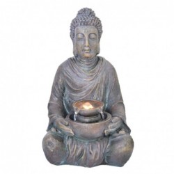 Fuente Agua Figura Decorativa Buda Budismo Luz Led 46 cm