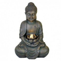 Fuente Agua Figura Decorativa Buda Budismo Luz Led 49 cm