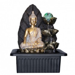 Fuente Decorativa Agua Buda Budismo Negra 25 cm