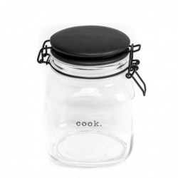 Bote de Cocina de Cristal 900 ml con Tapa Ceramica 15 cm