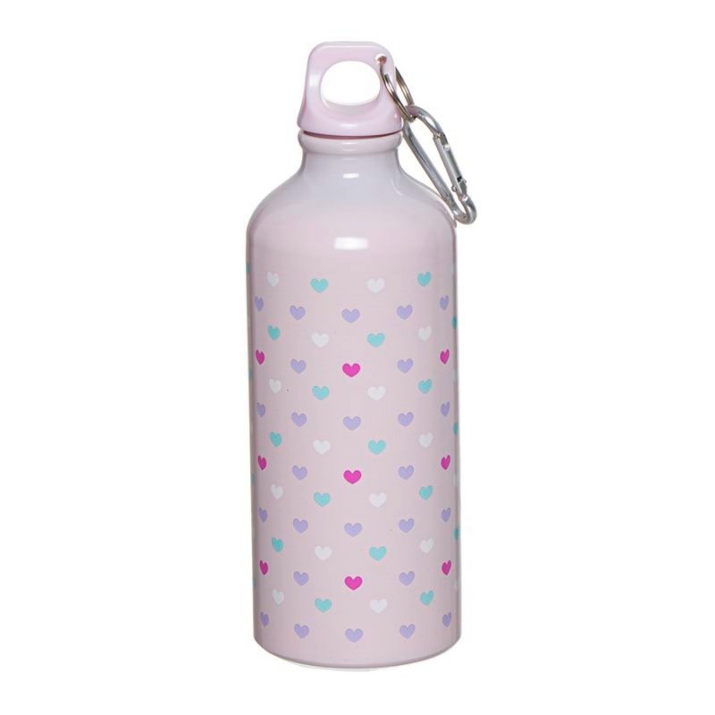 Botella de Aluminio 600 ml Corazones