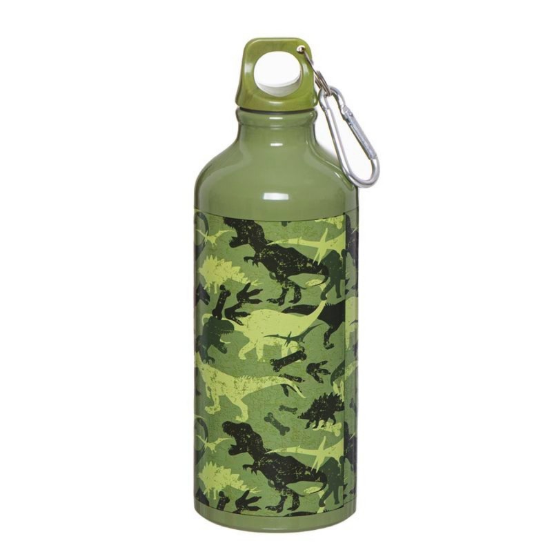 Botella de Aluminio 600 ml Dinos Camuflaje