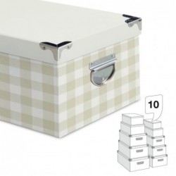 Caja de Carton Vichy Juego 10 unidades 40 cm