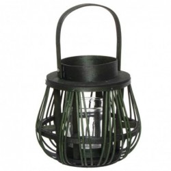 Candel Bambu verde grande 27x27x25 cm