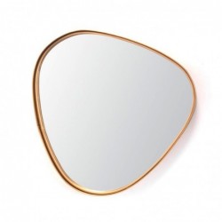 Espejo Pared Decorativo Forma Irregular Diseño Elegante Dorado 32 cm