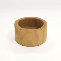 Jarron bajo de madera 18x10x17 cm