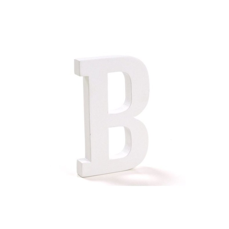 Letra Madera Blanca B 12 cm