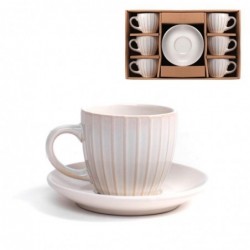 Juego de Cafe 6 Servicios Tazas de 100 ml Ceramica