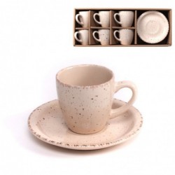 Juego de Cafe 6 Servicios Tazas de 100 ml Ceramica