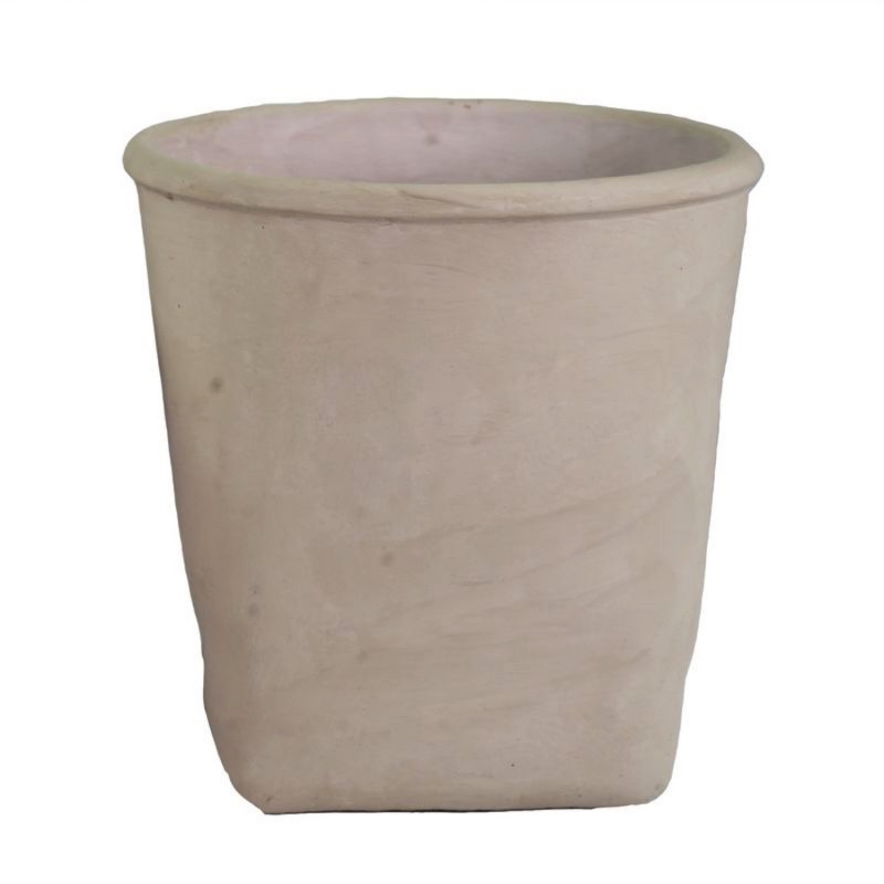 Macetero de Cemento Irregular Gris Beige Maceta Plantas 24 cm