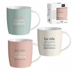 Mug 350 ml AVENTURAS x3 colores