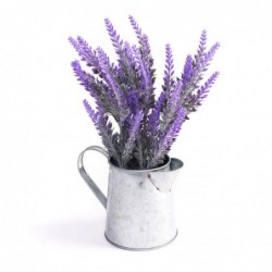 Planta Artificial Decorativa Lavanda en Jarra Metal 24 cm