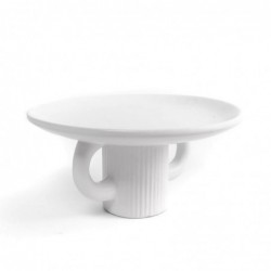 Plato Ceramica Decorativo Diseño Boho Elegante Blanco 20 cm