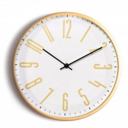 Reloj de pared 30 cm dorado