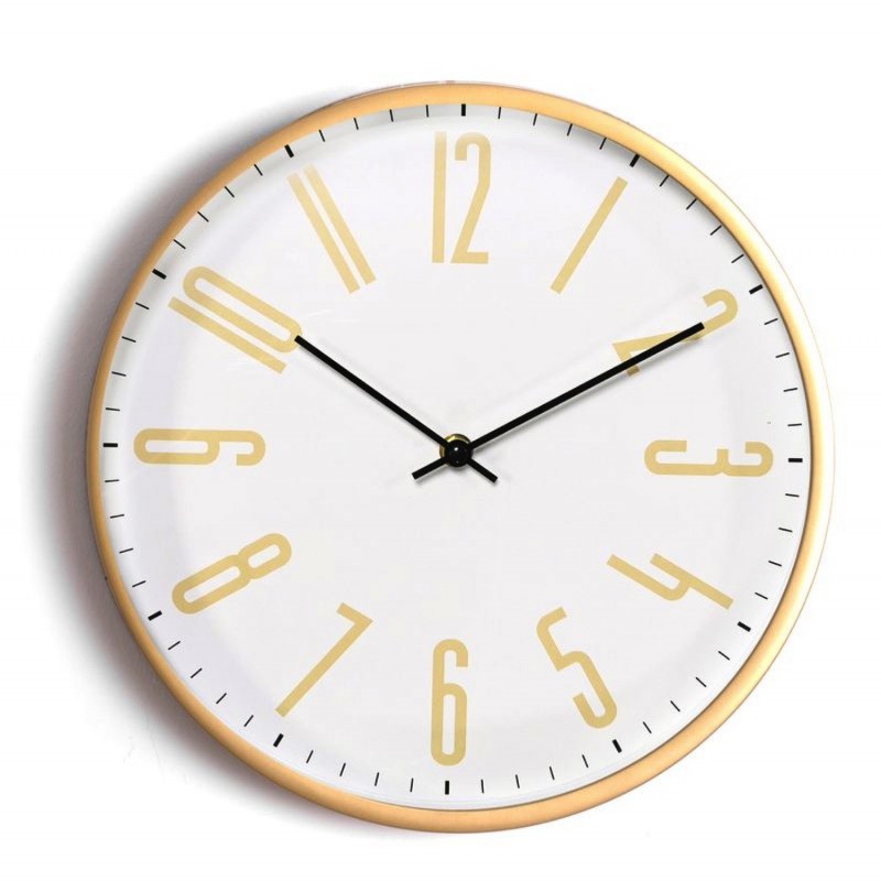 Reloj de pared 30 cm dorado