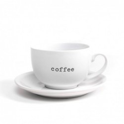 Taza 450 ml con plato COFFEE