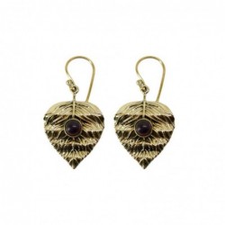 Pendientes de Bronce con Mineral  -30-