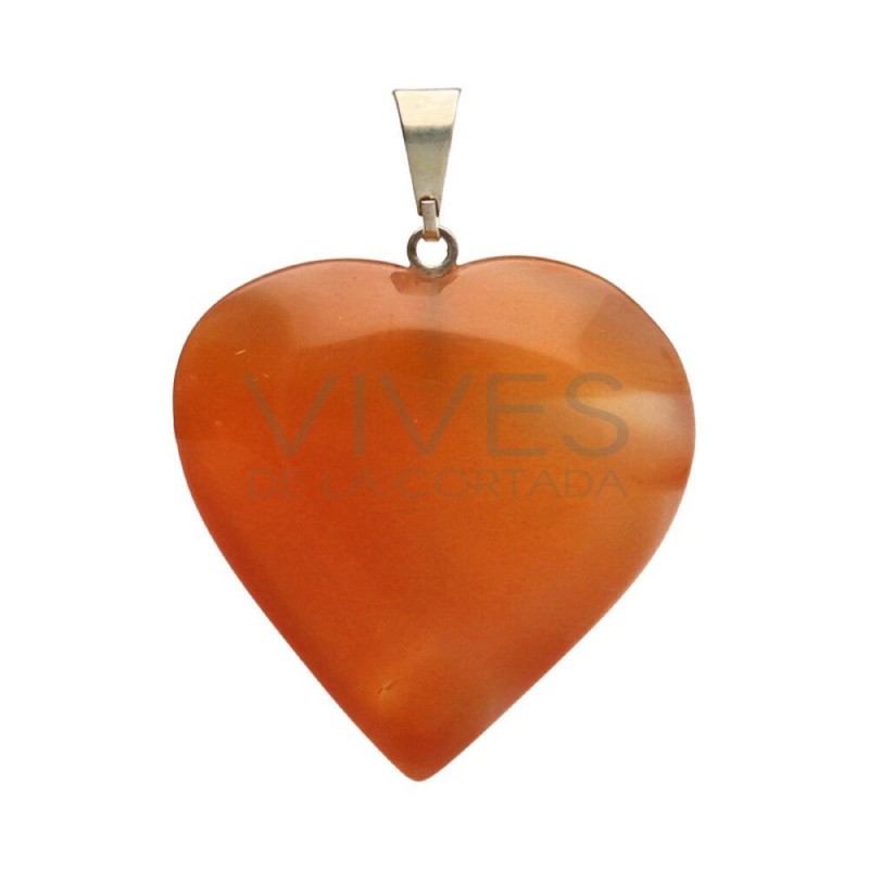 Colgante Corazon de Cornalina