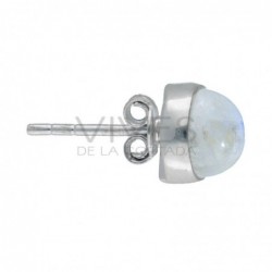 Pendientes de Piedra Luna Medianos en Plata de Ley