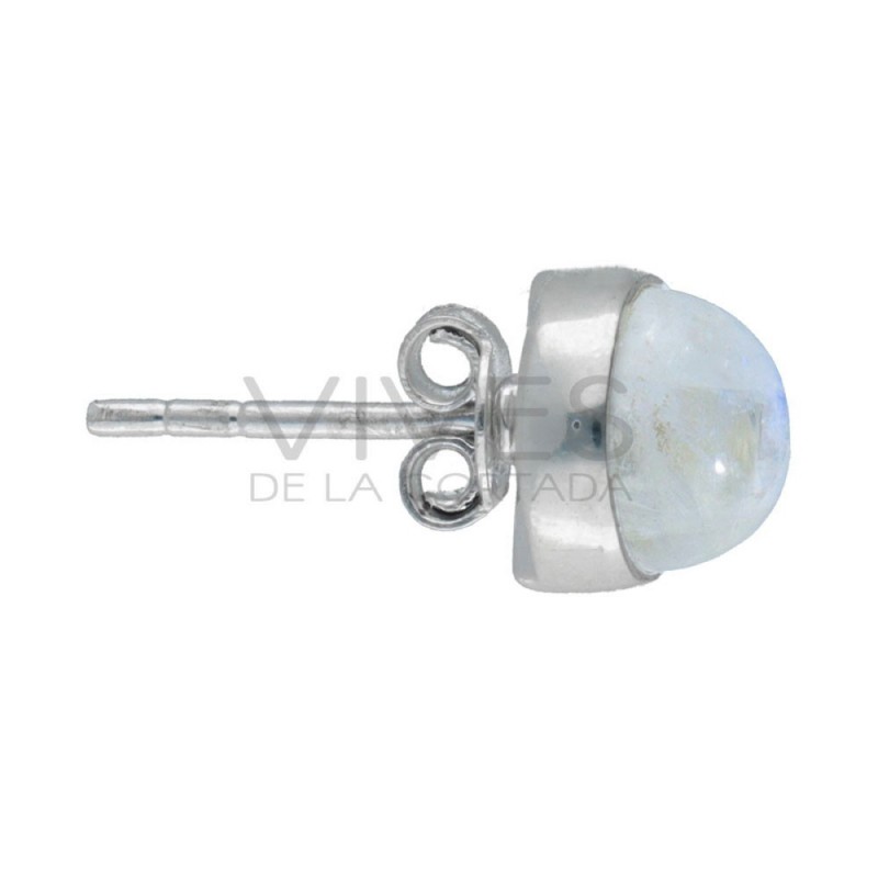 Pendientes de Piedra Luna Medianos en Plata de Ley