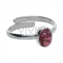 Conjunto de Turmalina Rosa en Plata de Ley 925