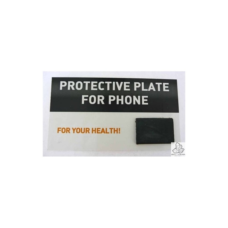 PLACA ADHESIVA DE SHUNGIT RECTANGULAR PROTECTORA PARA TELEFONO MOVIL