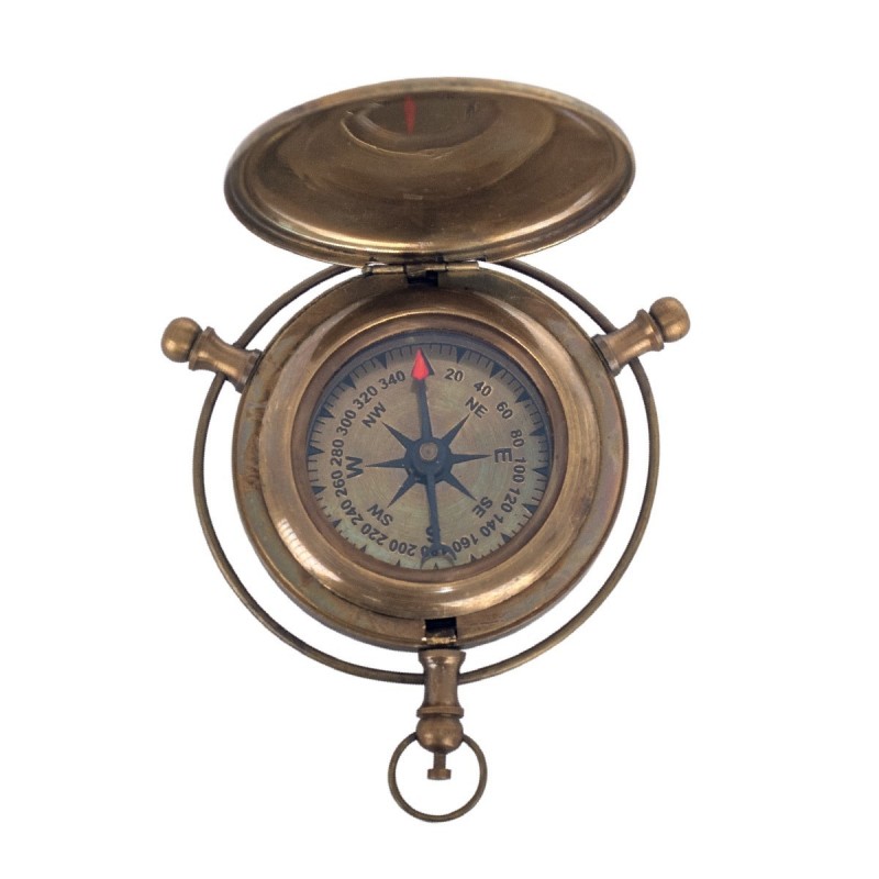 Brujula de laton con tapa THe MARY ROSE