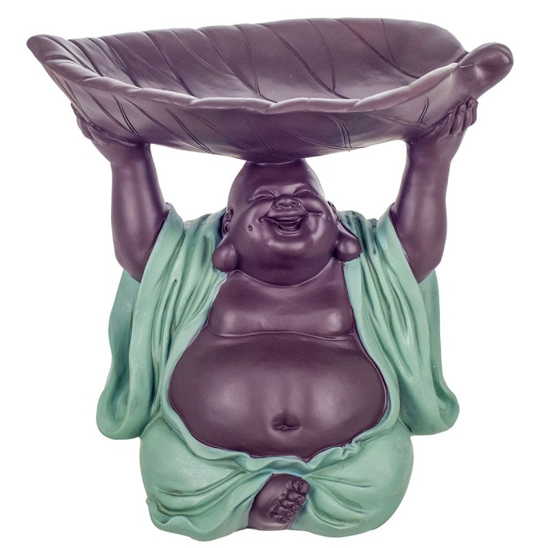 Figura de resina BUDA FELIZ SENTADO con bandeja