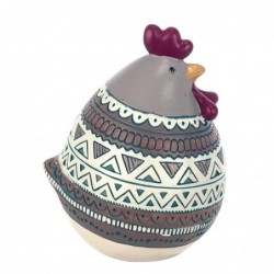 Figura Decorativa Gallina Resina Marrón 16 cm